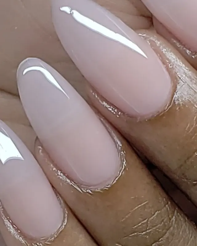 Soft pink almond nails
